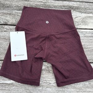 Lululemon‎ Align High-Rise Short 6" size 2 NWT 
Linear Wordmark Goodnight Plum